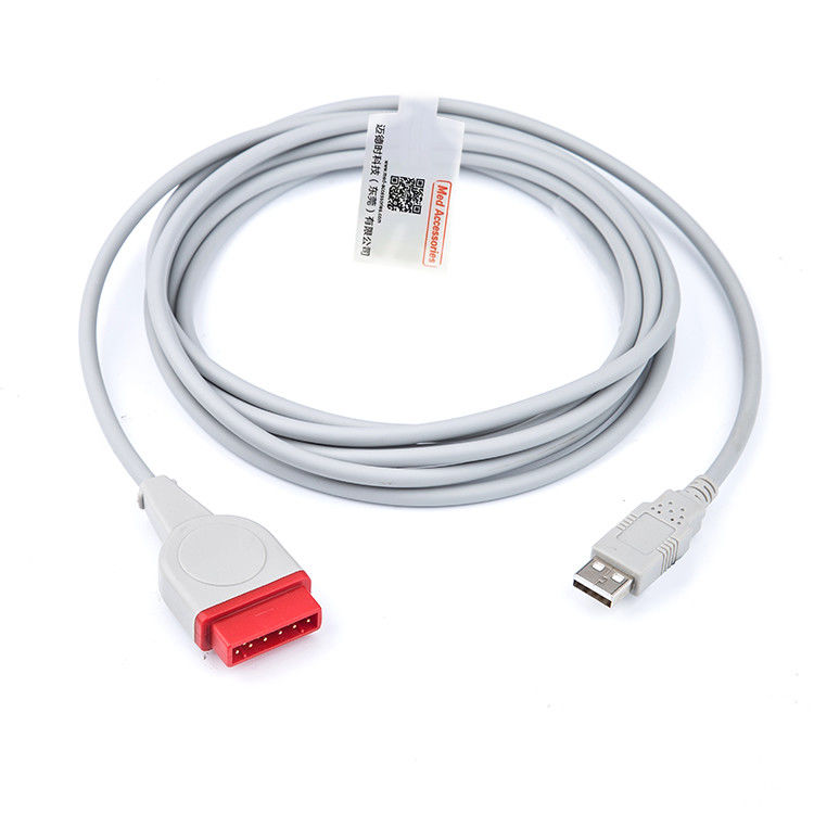 Gray TPU IBP Adapter Cable Durable Compatible For GE Marquette To USB