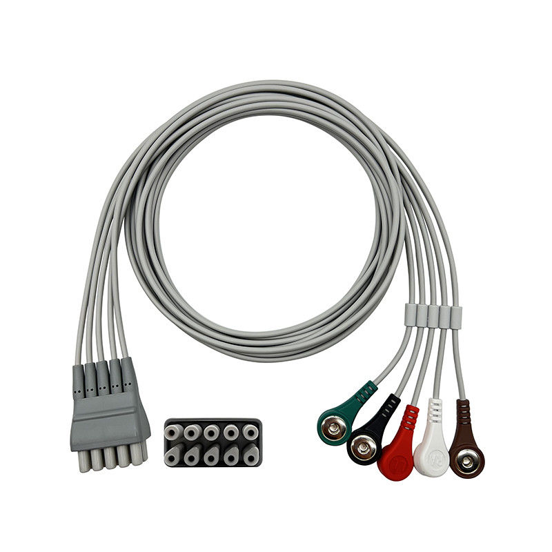 9293-059-50 Welch Allyn ECG Lead Set, 3 or 5 Wire snap Ends