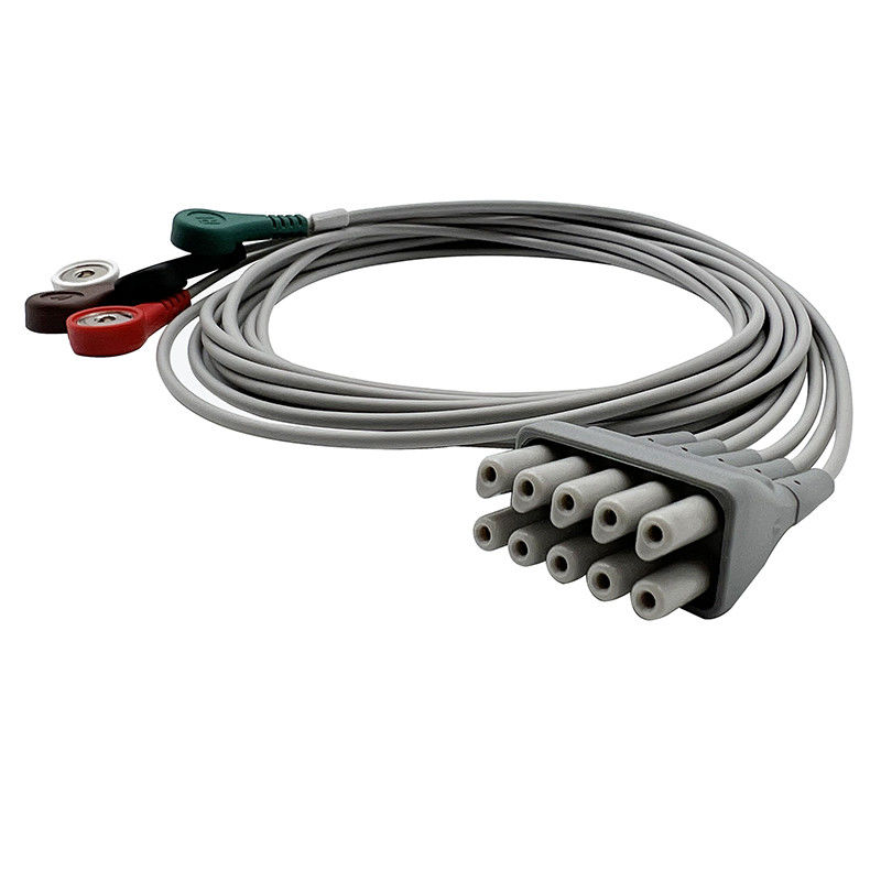 9293-059-50 Welch Allyn ECG Lead Set, 3 or 5 Wire snap Ends