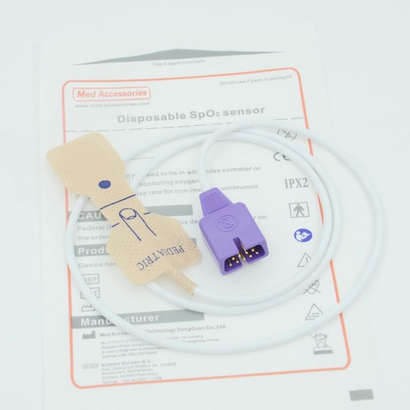 Nontoxic Disposable Oximeter Sensor , Portable Nellcor Pediatric Spo2 Sensor