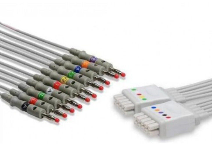 GE Marquette EKG Cable 10 Leads Gray Color Compatible Stable