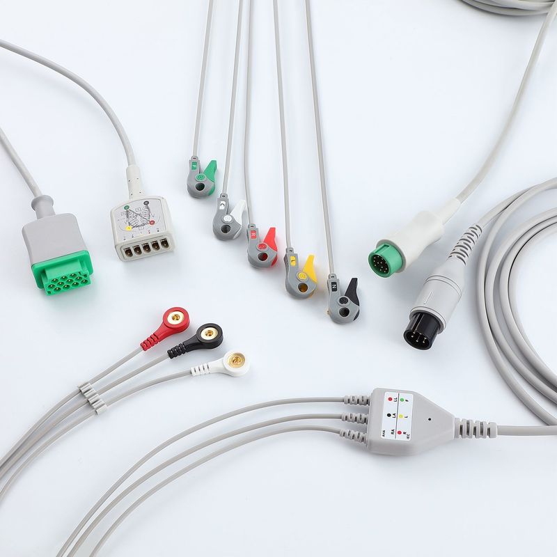Compatible ECG Monitor Cable Stable Length 3.4m For Main Patient Monitors