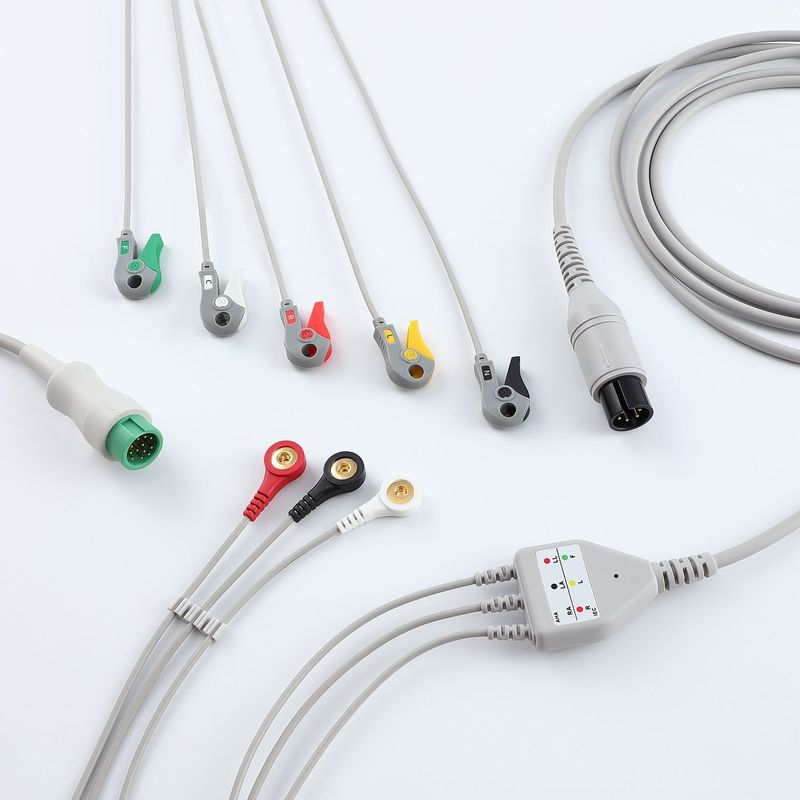 Compatible ECG Monitor Cable Stable Length 3.4m For Main Patient Monitors