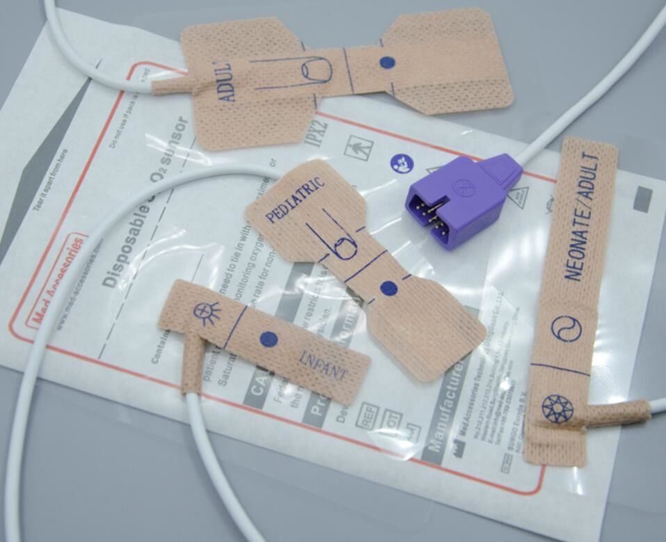 Portable Nellcor Pediatric Spo2 Sensor Nontoxic Disposable Oximeter Sensor