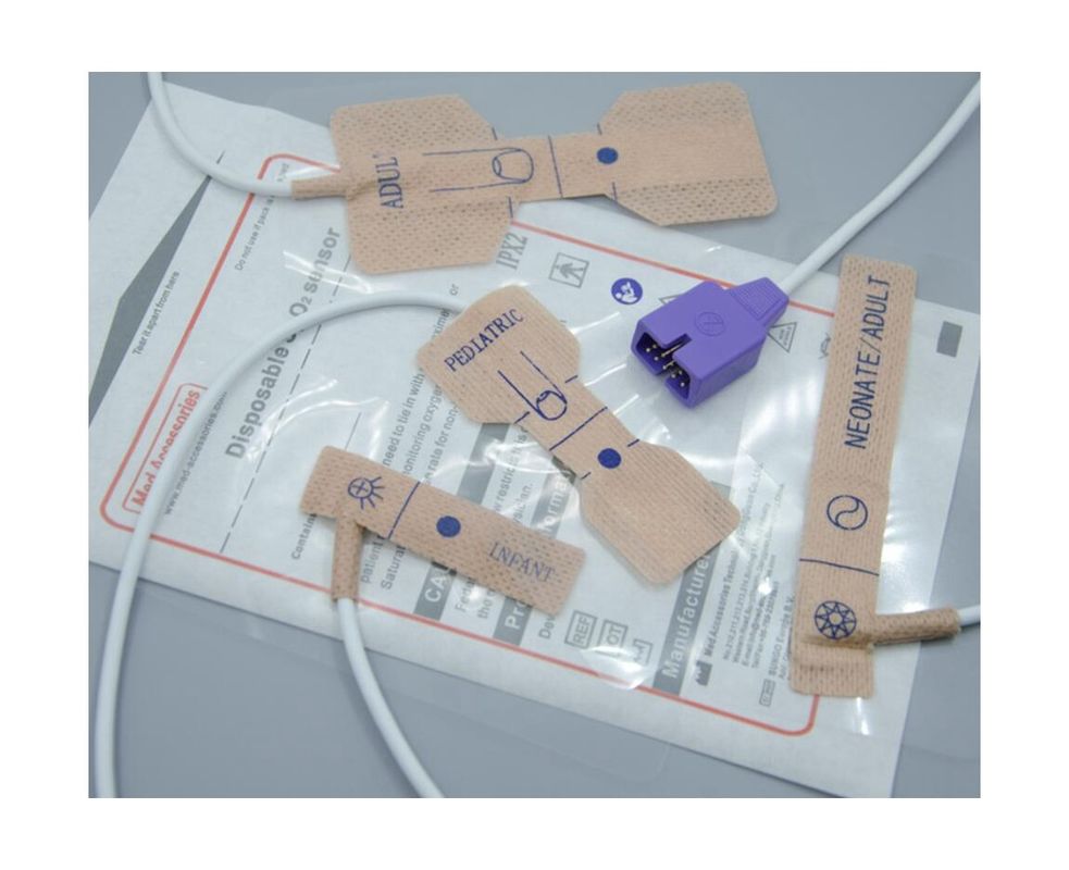 Portable Nellcor Pediatric Spo2 Sensor Nontoxic Disposable Oximeter Sensor