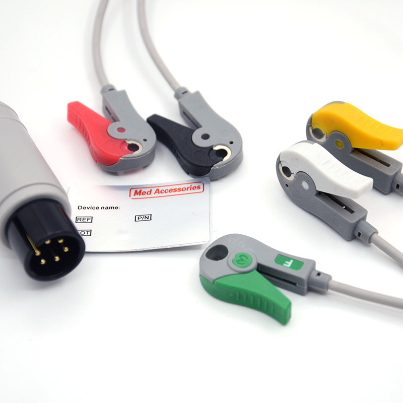 Compatible Mindray Portable Spo2 Probe Sensor Round Connector Pulse Oximeter Cable