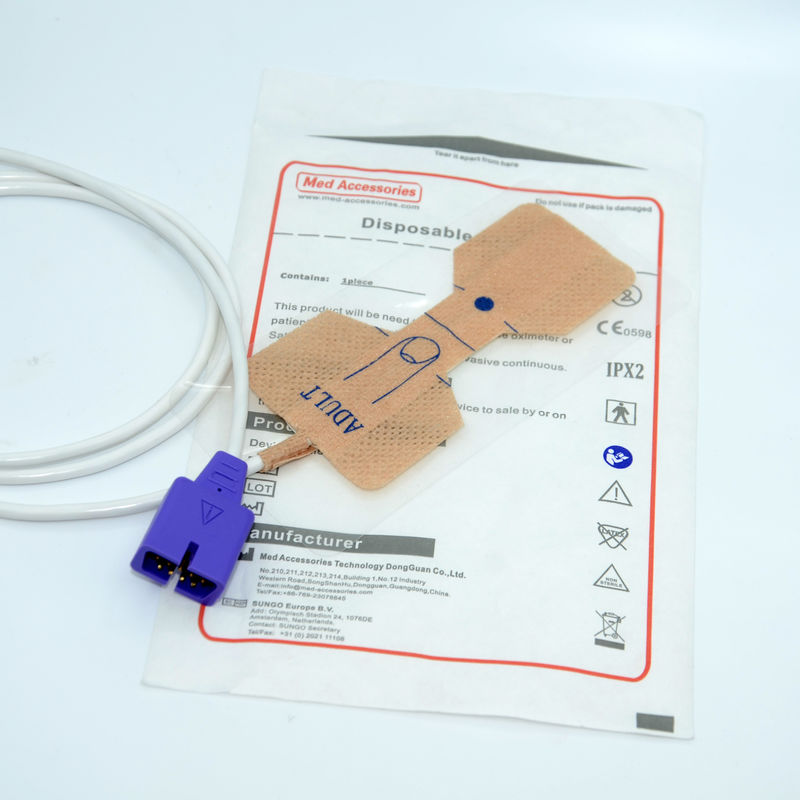 Adult Disposable Spo2 Sensor Adhesive Durable For Main Brand Monitors Compatible Nellcor