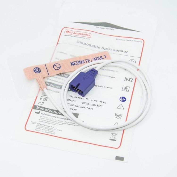 Adult Disposable Spo2 Sensor Adhesive Durable For Main Brand Monitors Compatible Nellcor