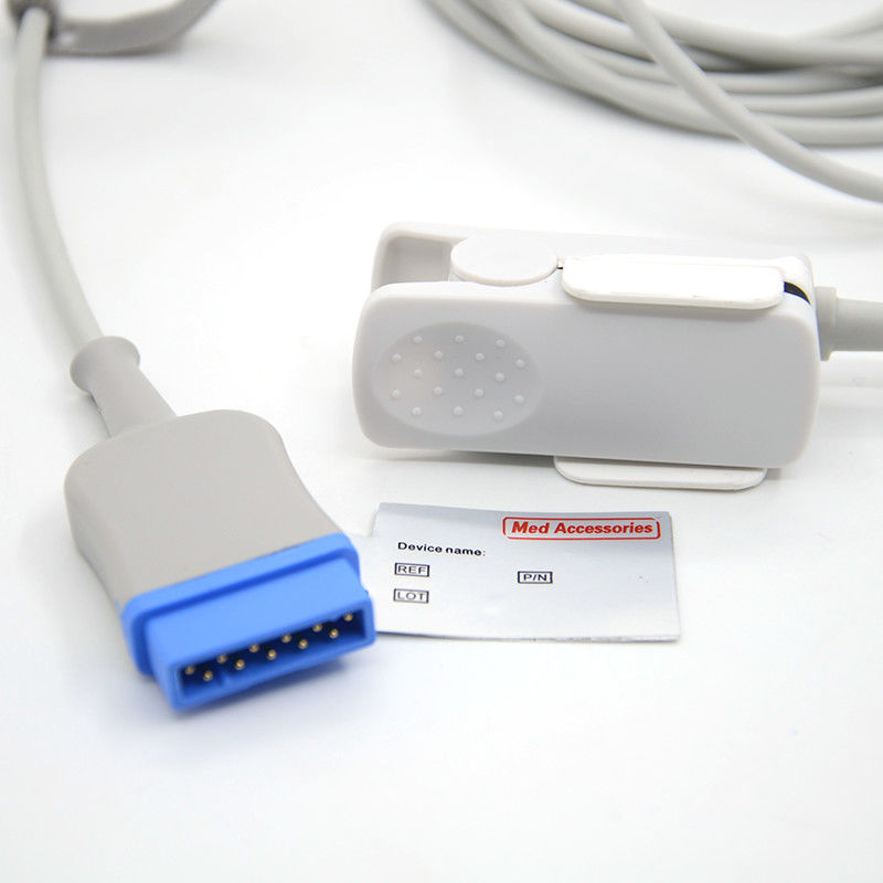 Reusable Dash 2000/3000 Compatible GE 11Pin Solar 8000/8000M Adult Finger Clip Monitor Sensor SpO2 Cable