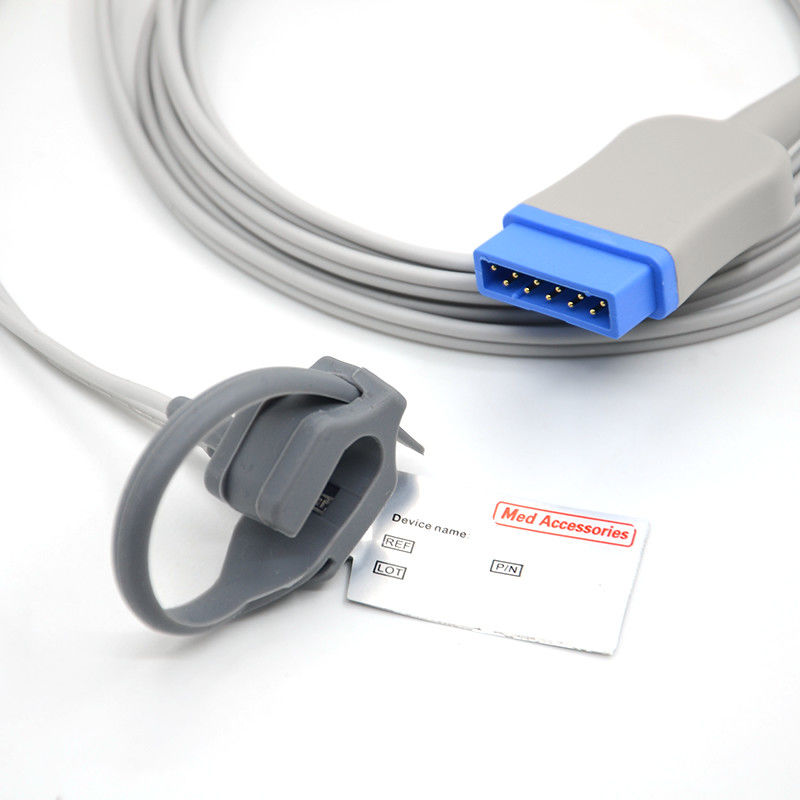 Reusable Adult Soft Tip Spo2 Sensor Probe Straps Spo2 Sensor Compatible GE Marquette 11pin Ge Spo2 Sensor