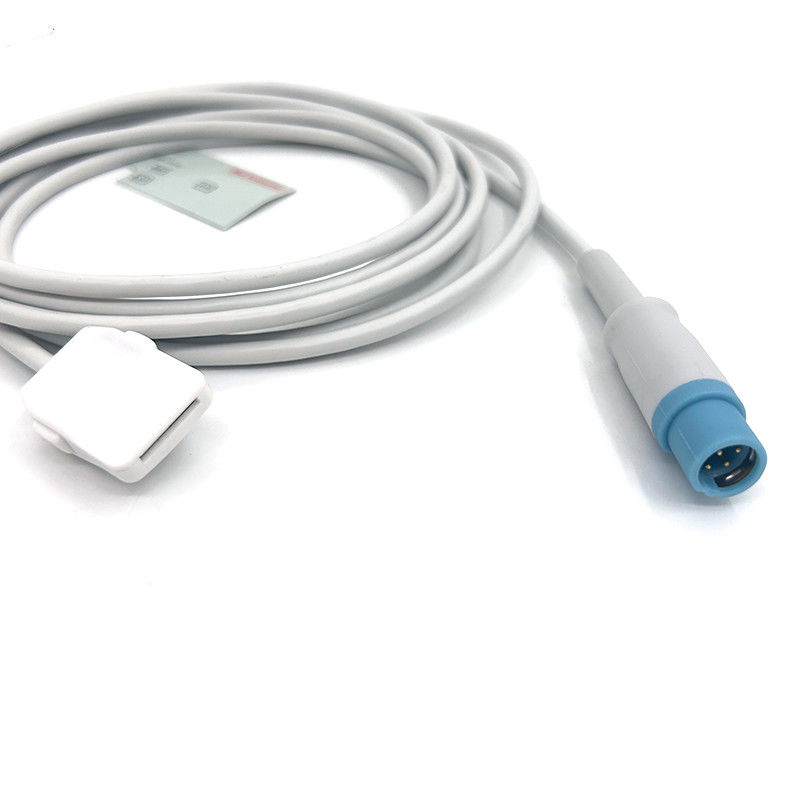 TPU Gray Spo2 Sensor Cable Single Pack For All Patient Types For Masimo 7 Pin To Drager