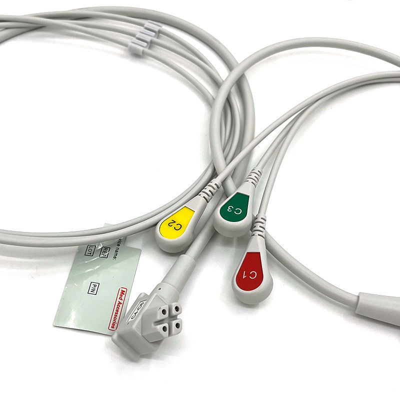 PH 10lead TC30 LEAD WIRES ECG Monitor Cable Gray Color Latex Free Multi Function