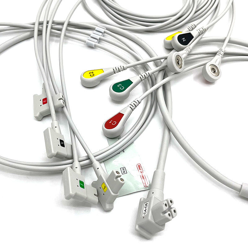 PH 10lead TC30 LEAD WIRES ECG Monitor Cable Gray Color Latex Free Multi Function