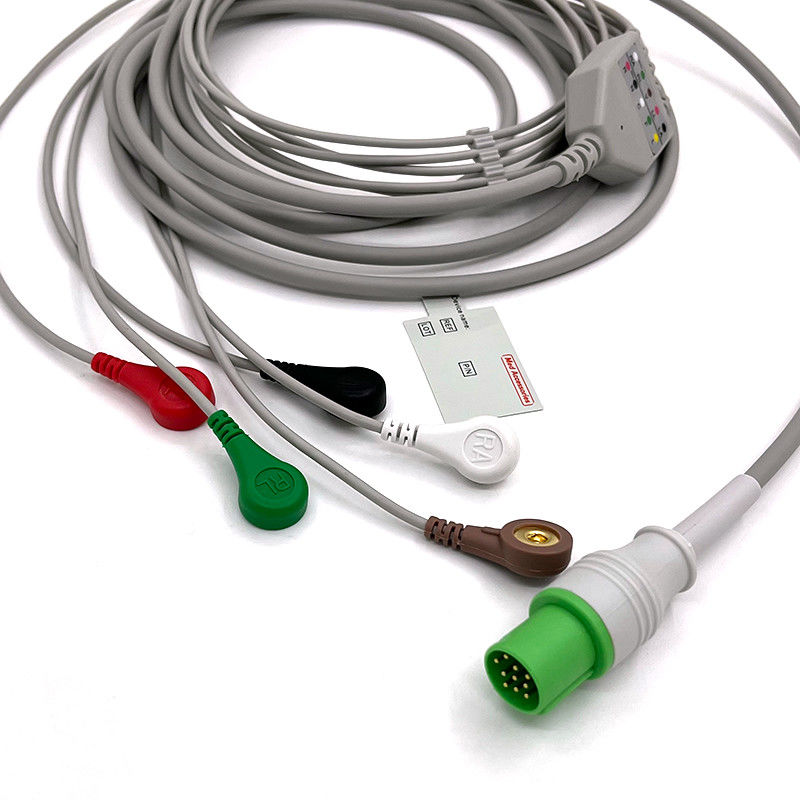 GE Helige 10 Pin ECG 5lead ECG Med Accessories Medical ECG Monitor Cable Multipurpose 0.9m Size