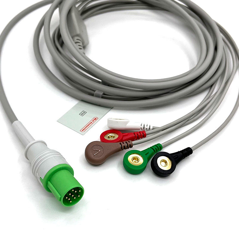 GE Helige 10 Pin ECG 5lead ECG Med Accessories Medical ECG Monitor Cable Multipurpose 0.9m Size