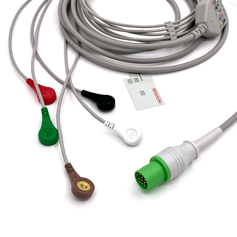 GE Helige 10 Pin ECG 5lead ECG Med Accessories Medical ECG Monitor Cable Multipurpose 0.9m Size