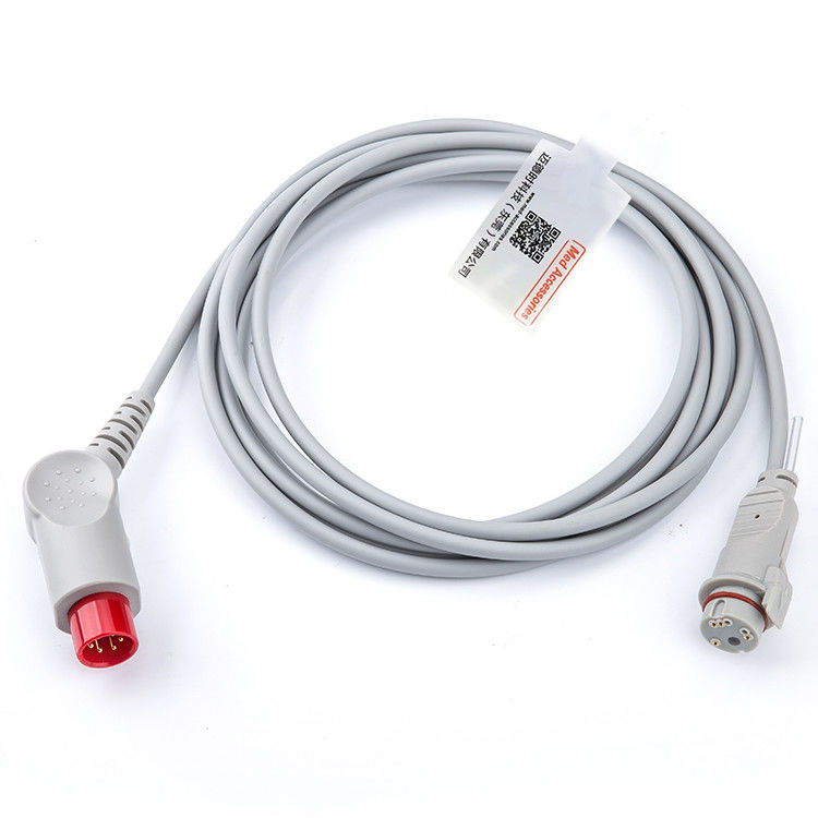 Medical Practical Grey Color Cable IBP Compatible Mindray To MX Multi Function