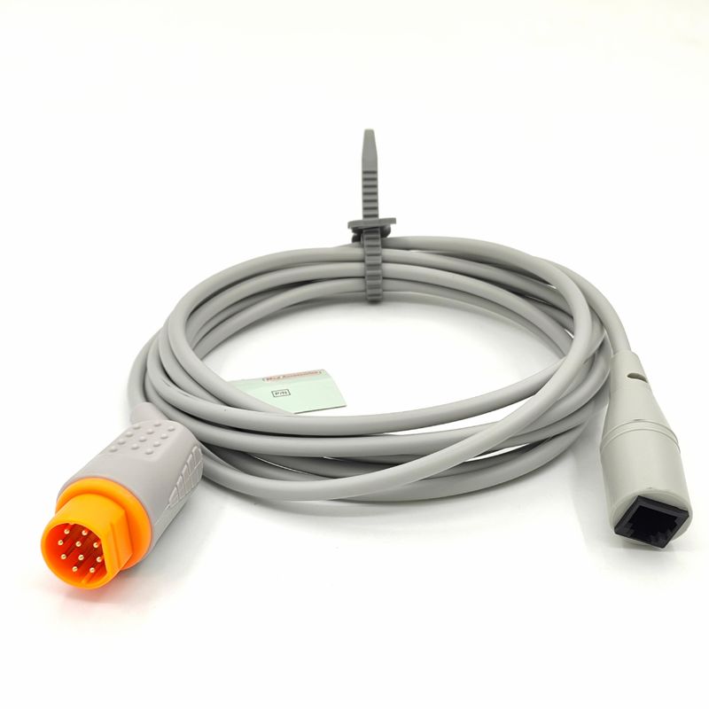 Medical Monitor Accessory Practical Grey Color IBP Cable Compatible Siemens To MX Multi Function