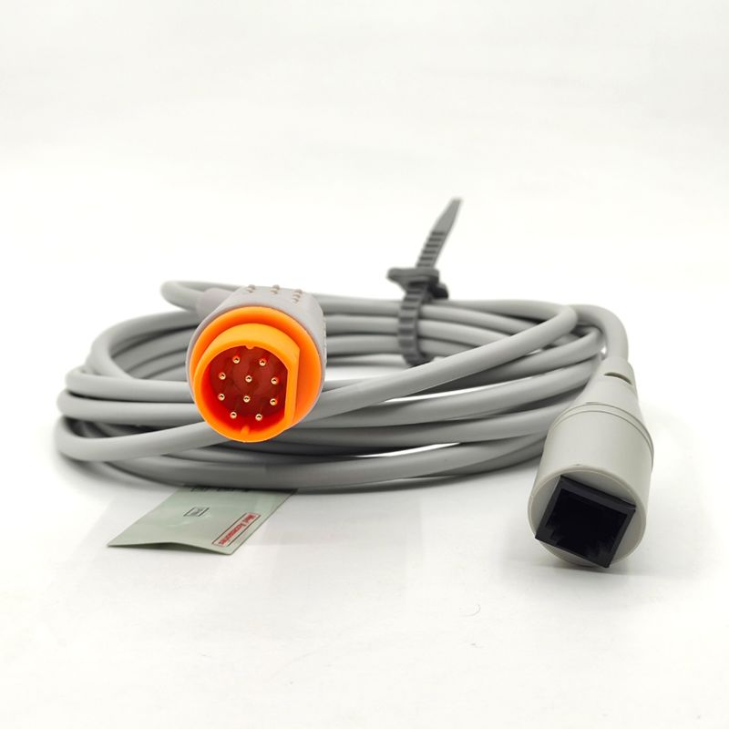 Medical Monitor Accessory Practical Grey Color IBP Cable Compatible Siemens To MX Multi Function
