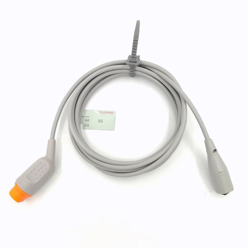 Medical Monitor Accessory Practical Grey Color IBP Cable Compatible Siemens To MX Multi Function