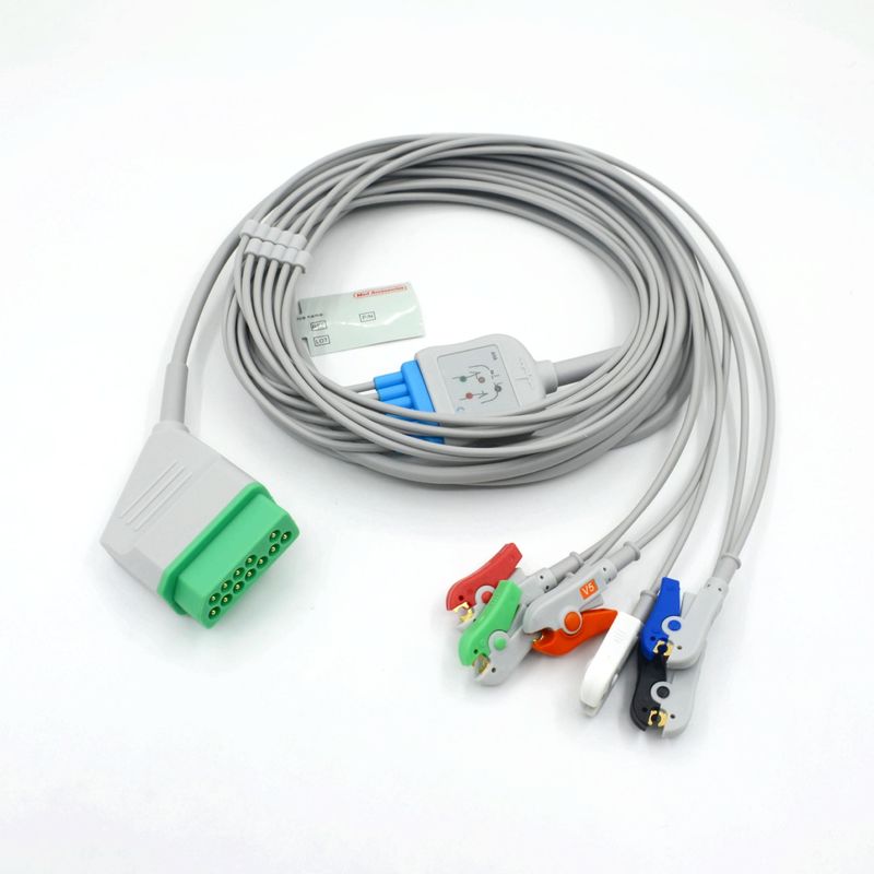 Compatible Nihon Kohden 12 Pin 6 Leads ECG Monitor Cable For Medical Accessories