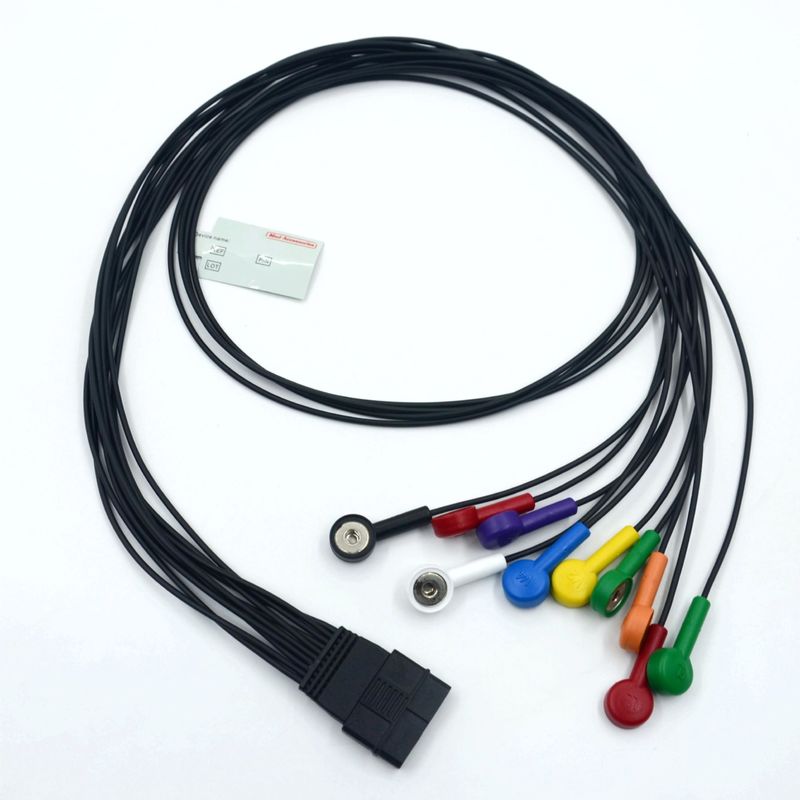 Compatible Schiller 10 Lead ECG Patient Cable Schiller for Schiller MS-12 Blue ECG Cable