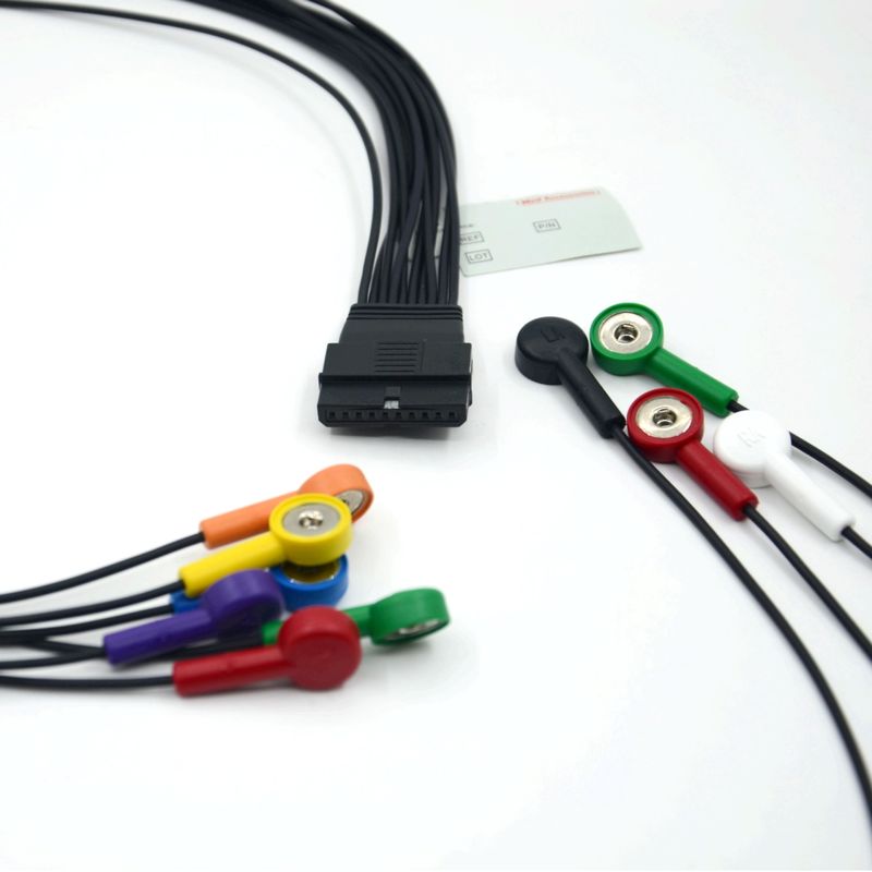 Compatible Schiller 10 Lead ECG Patient Cable Schiller for Schiller MS-12 Blue ECG Cable