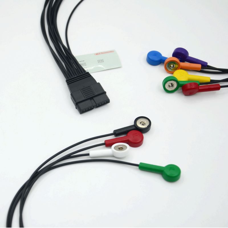Compatible Schiller 10 Lead ECG Patient Cable Schiller for Schiller MS-12 Blue ECG Cable