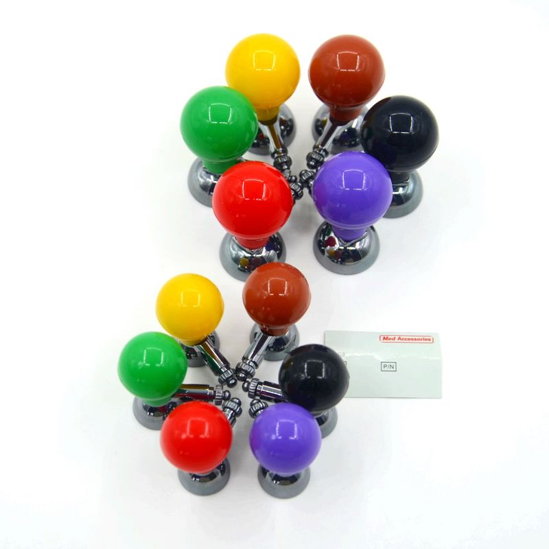 ISO13485 Adult Pediatric ECG Electrode Suction Ball With Screw Multi-Color Universal 6pcs/box