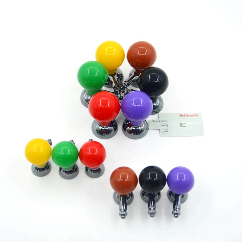 ISO13485 Adult Pediatric ECG Electrode Suction Ball With Screw Multi-Color Universal 6pcs/box