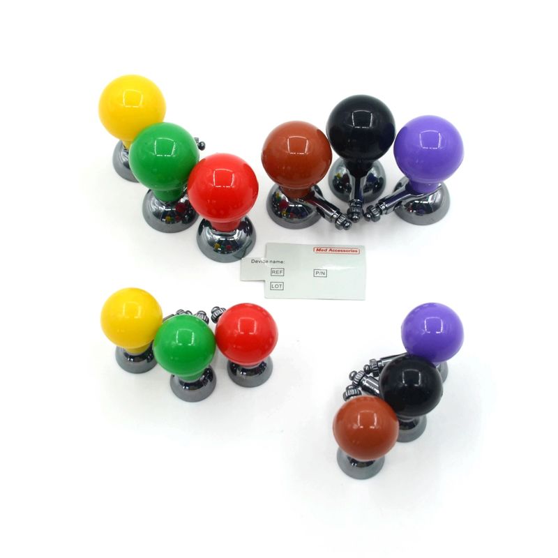 ISO13485 Adult Pediatric ECG Electrode Suction Ball With Screw Multi-Color Universal 6pcs/box