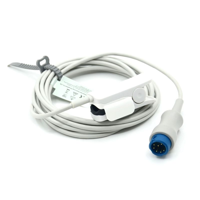 Manufacturer Monitor Accessories Reusable Adult Clip Compatible Mindray SpO2 Sensor for T5/T8,7pin,3m