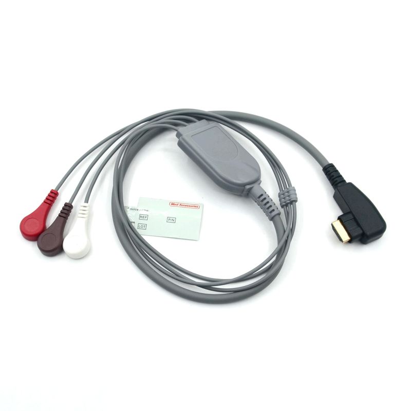 Medical Professional Production DMS ECG Cable Holter Probe 3Leads Snap AHA/IEC for DMS300