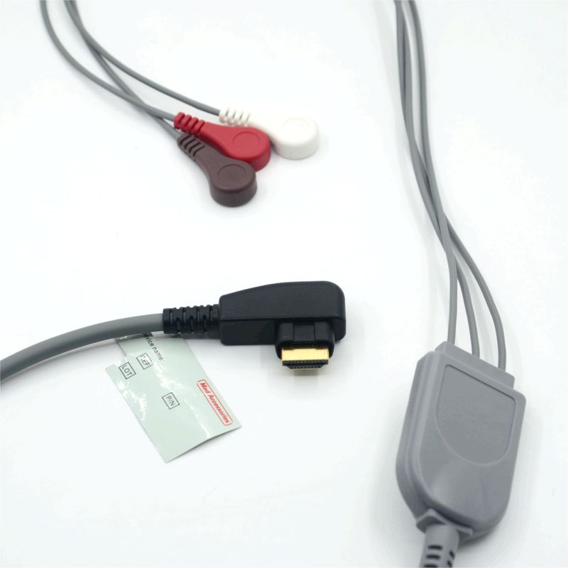 Medical Professional Production DMS ECG Cable Holter Probe 3Leads Snap AHA/IEC for DMS300