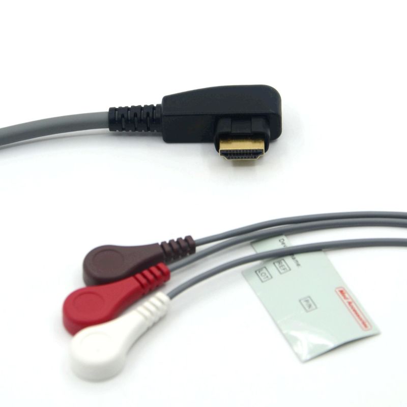 Medical Professional Production DMS ECG Cable Holter Probe 3Leads Snap AHA/IEC for DMS300