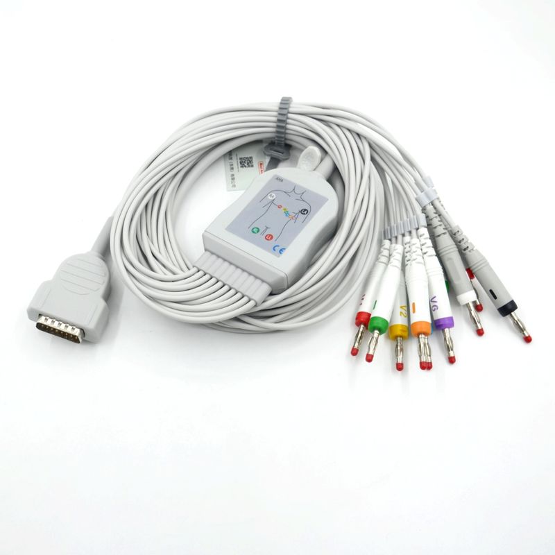 Compatible Nihon Kohden 10 Leads EKG Medical ECG Cable 4.0 Banana AHA For Patient Monitor Accessory