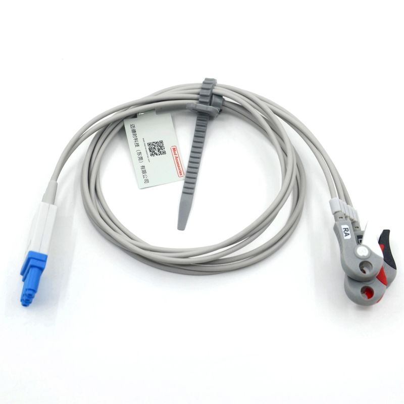 Compatible Philips 3-lead Ecg Cable Lead Wires With Grabber AHA Color CE&ISO13485