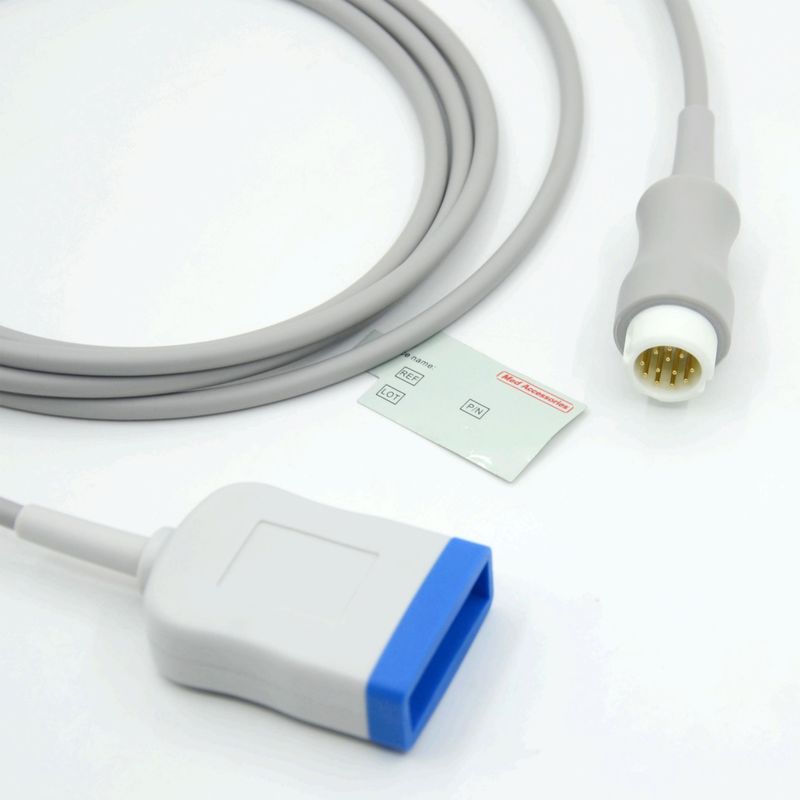 Medical Equipment OEM Compatible with HP 5 Leads IEC 12 Pins Monitor ECG Trunk Cable