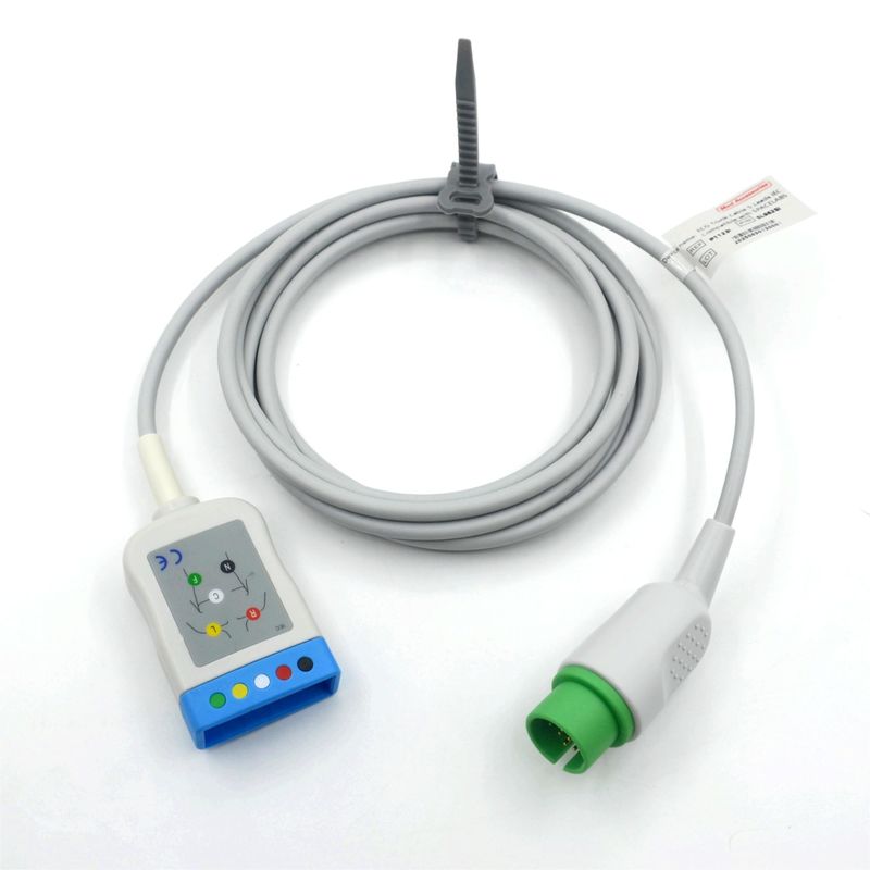 Medical Monitor Accessory Compatible Spacelabs ECG Trunk Cable 5 Lead IEC EKG Cable