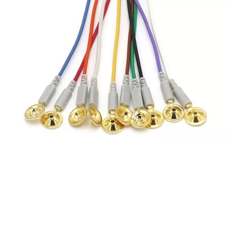 Flexible Medical Snap Button Cable, 3/5/7/10 Lead Snap 10 Lead Holter ECG EEG Cable