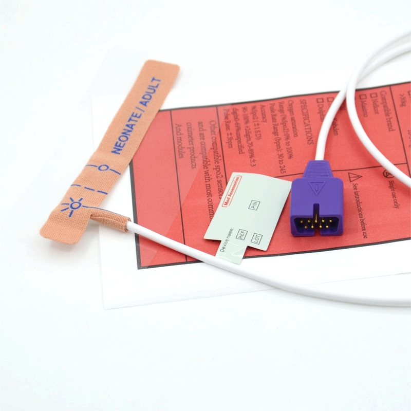 Medical Accessories Supplier Stretch Fabric Compatible nellcor 9pin Disposable SpO2 Sensor For Neonate/ Adult